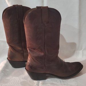 Durango Brown Leather Cowboy Boots Woman's Size 9M Broken In RD4112